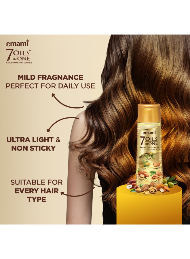 emami Damage Control Hair Oil | Nourishing Blend of 7 Natural Oils | Reduce Hair Fall Upto 96% | Makes Hair Upto 20X Stronger | Non Sticky Hair Oil | For All Hair Types - Image 3